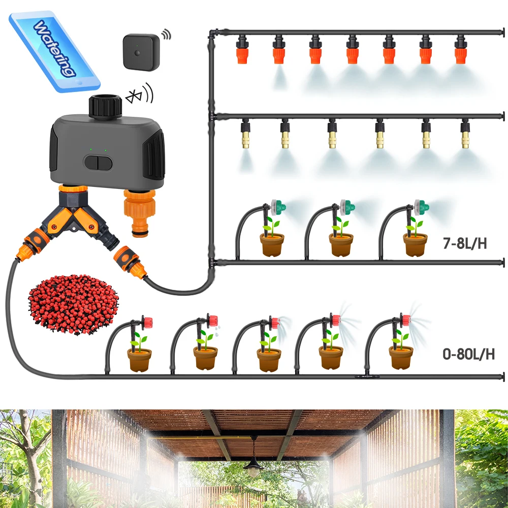 WiFi Bluetooth compatible Automatic Garden Watering Irrigation Kit Drip