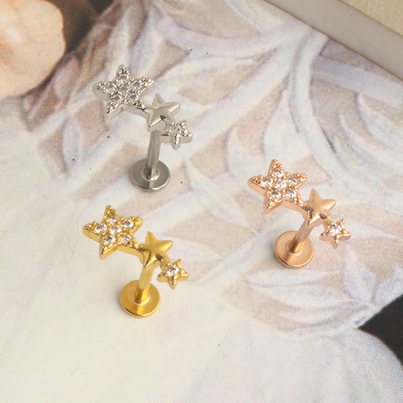 Cartilage Earring Silver Cartilage Earrings for Women Helix Piercing Jewelry Tragus Piercing Jewelry Forward Helix Earrings Plas