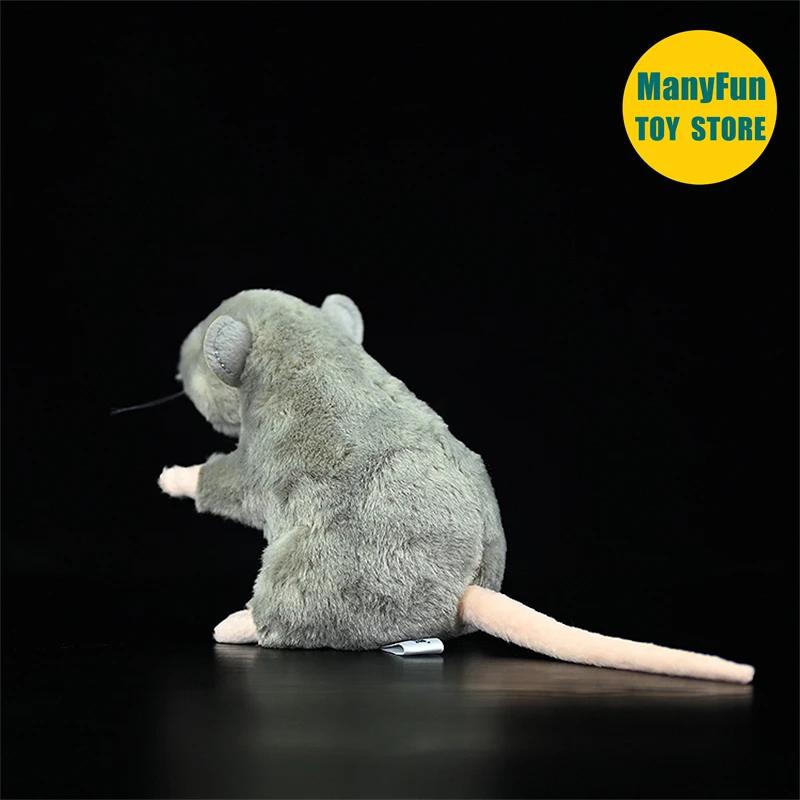 Grey Mouse Plush Toy High Fidelity Rats Plushie Hamster Peluche Lifelike Stuffed Animals Simulation Doll Kawai Toy Gifts 5