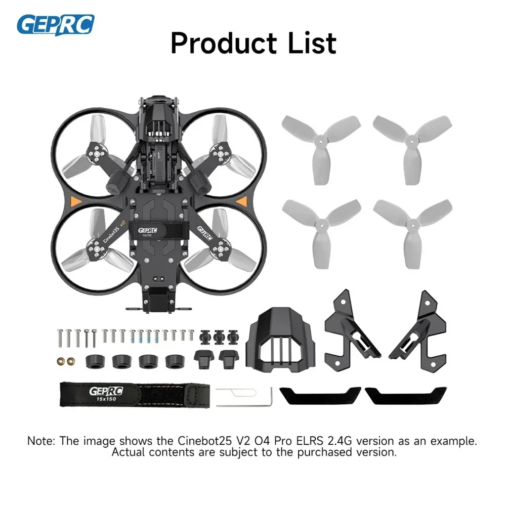 GEPRC Cinebot25 V2 DJI O4 Pro Drone FPV Cinewhoop 2,5 tommer
