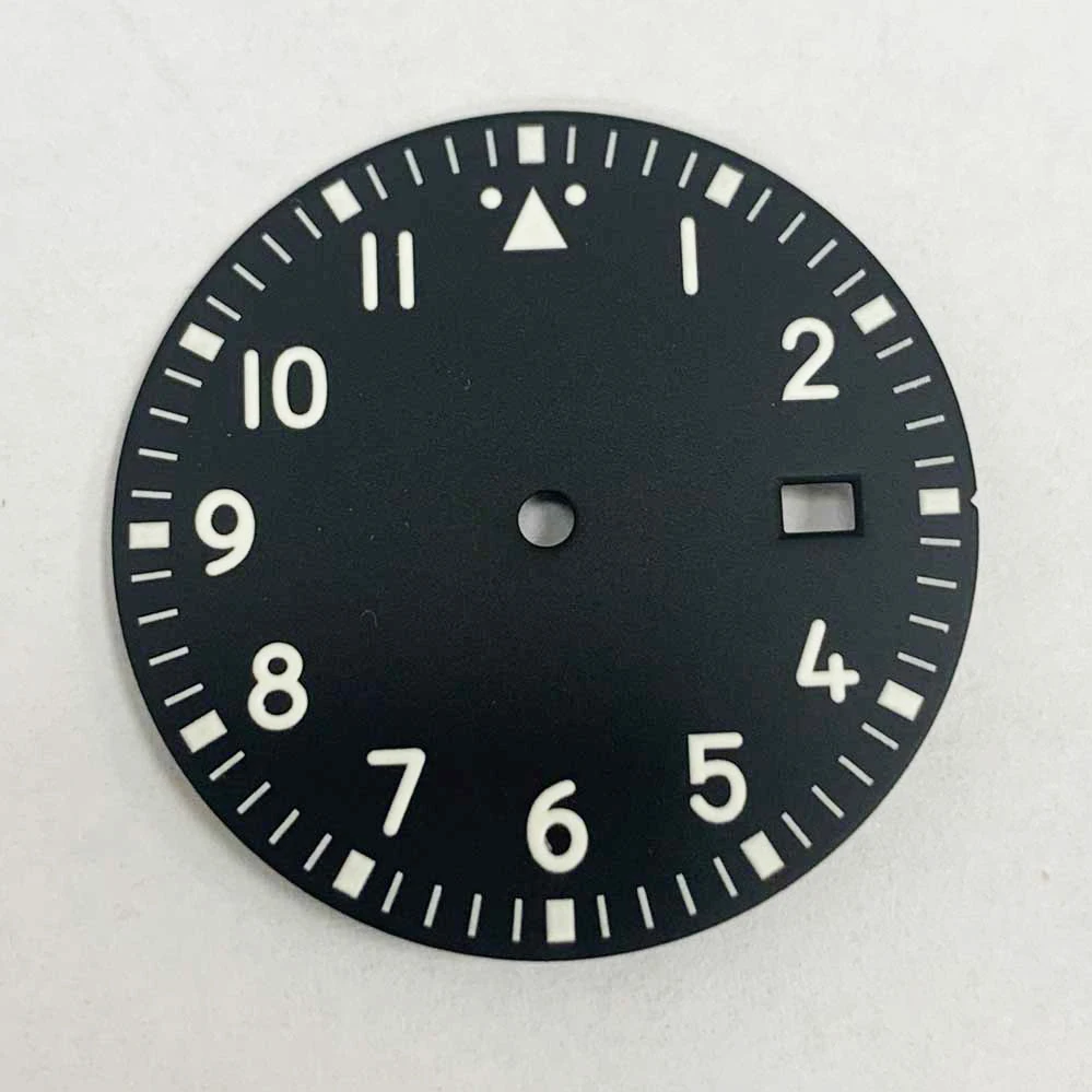 33.5mm Watch Dial Green Luminous Watch Replacement Accessories for NH35/NH36/7S/4R Movement watch dial accessories watch face accessories clock movement parts