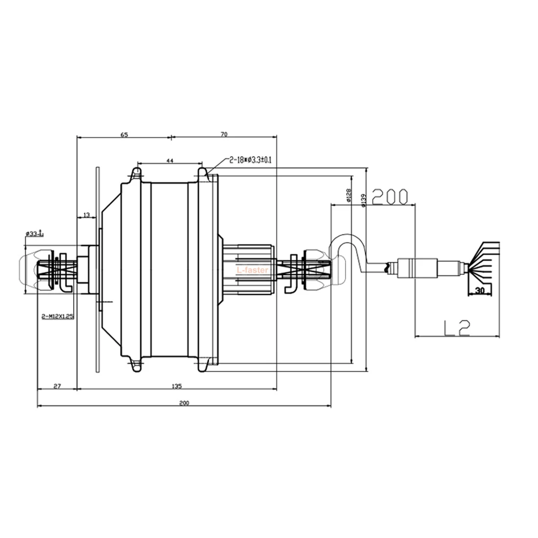 Gearless Brushless Hub Motor Conversion Kit for Electric Bicycle, E-Bike Parts, 36V, 250W