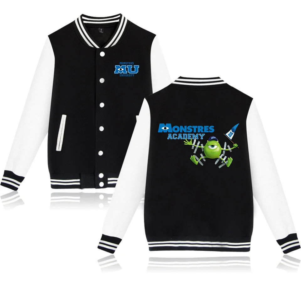 Monsters University Baseball Jacket Women Hip Hop Harajuku