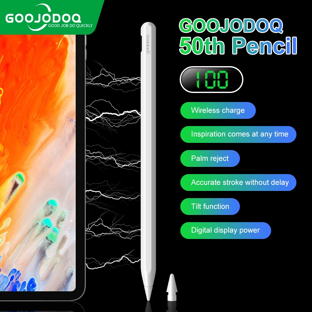 caneta Apple para Apple iPad Air 4 5 Pro 11 12.9, GO50, 2 1