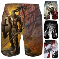 New Arrival Knights Templar 3D Printed Men Fashion Personality Summer Quick-drying Ice Shorts Ropa De Hombre Kids Beach Shorts 1