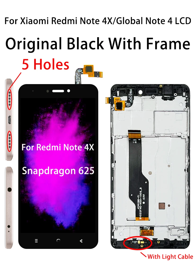 New Original LCD For Xiaomi Redmi Note Global Version
