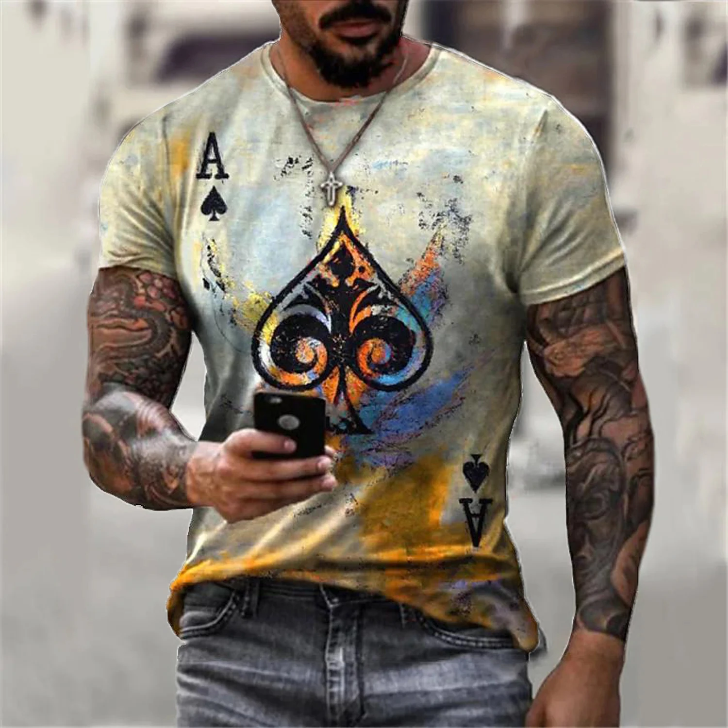 Ace Spades Men Shirts Ace Spades Tee Short Tee Shirt Ace Spades