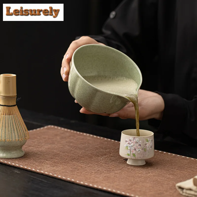 Japanese Matcha Green Imitation Song Tea Tool Set Ceramic Matcha Bowl Tea Stand Matcha Bree Matcha Bree Tea Set Accessories