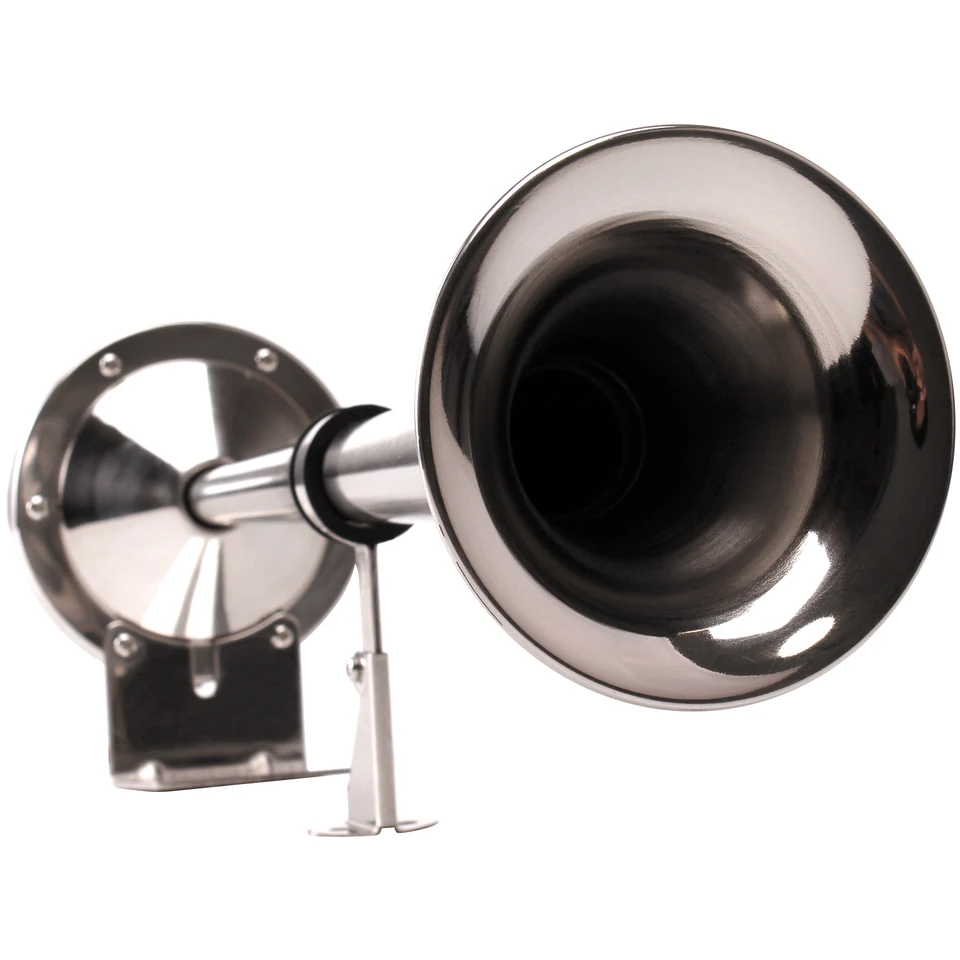 12V Single 100% Stainless Steel High Tone Marine Horn - Unicom Radio - View #8