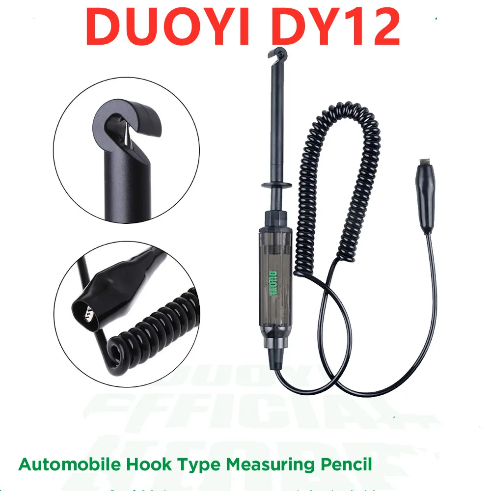 

DUOYI DY12 Automotive Circuit Tester 6V 12V 24V Hook Probe Test Pencil Low Voltage Circuit Detect car Battery tester Analyzer