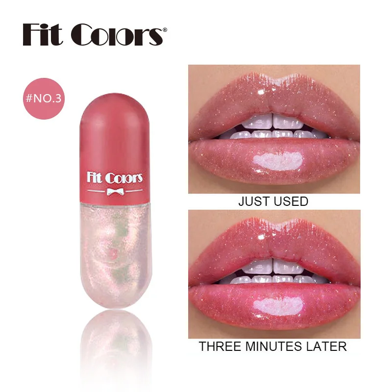 Mini Capsule Liquid Lip Blam Moisturizing Transparent Color Changing Lip Plumping Oil Mirror Jelly Plumping Lip Gloss Cosmetic 6