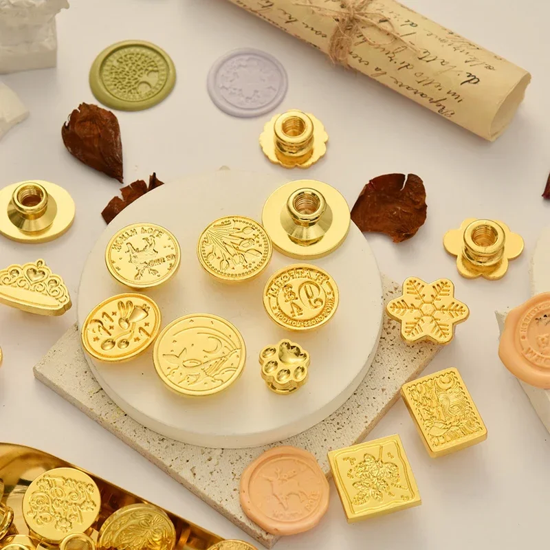 Timbro Sigillo Di Cera Per Scrapbooking Photo Flower Paw Seal Wax Stamp Head Album Seal Stamp Artigianato Fai Da Te Per La Creazione Di Carte Zt0102