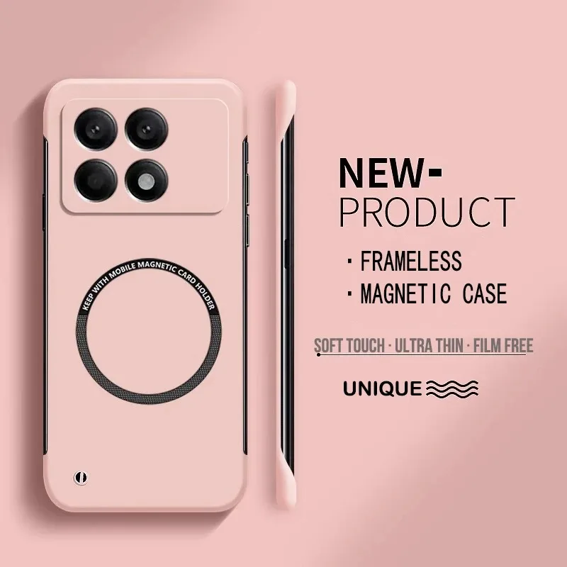 Sleek Matte Magnetic Frameless Phone Case - Ultra Thin Hard PC Solid Cover