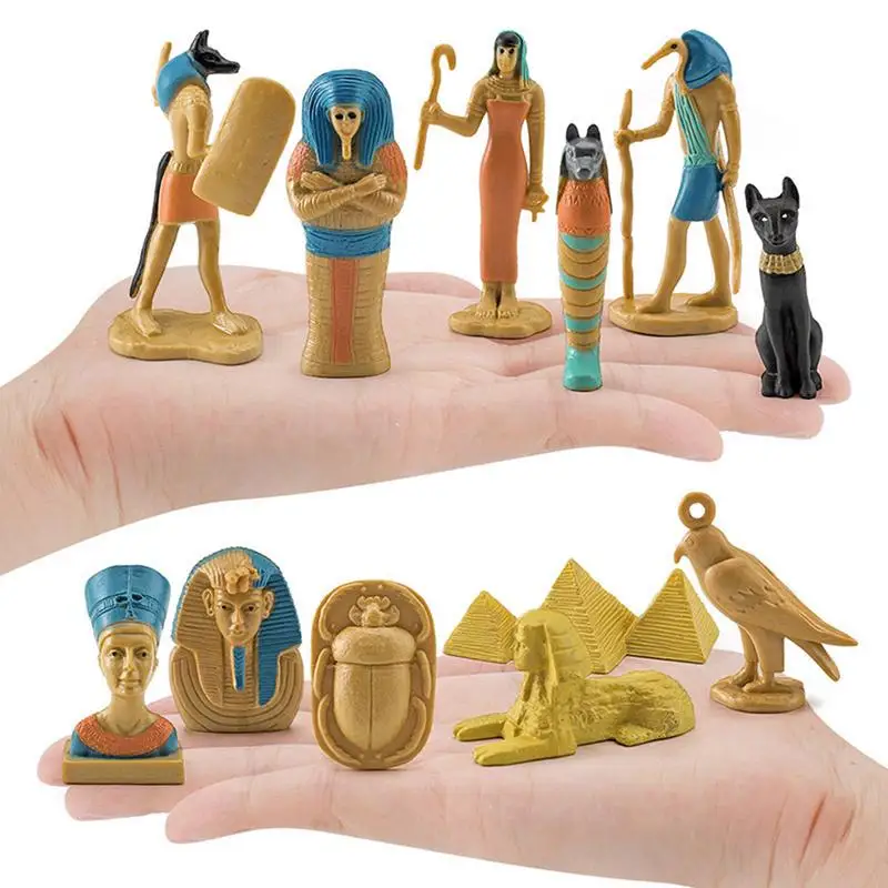 

Egypt Pyramid Figurine Kit Egypt Pyramid 12 Figurines Sphinx Egyptian Culture Simulation Handicraft Ornaments Model Home Office