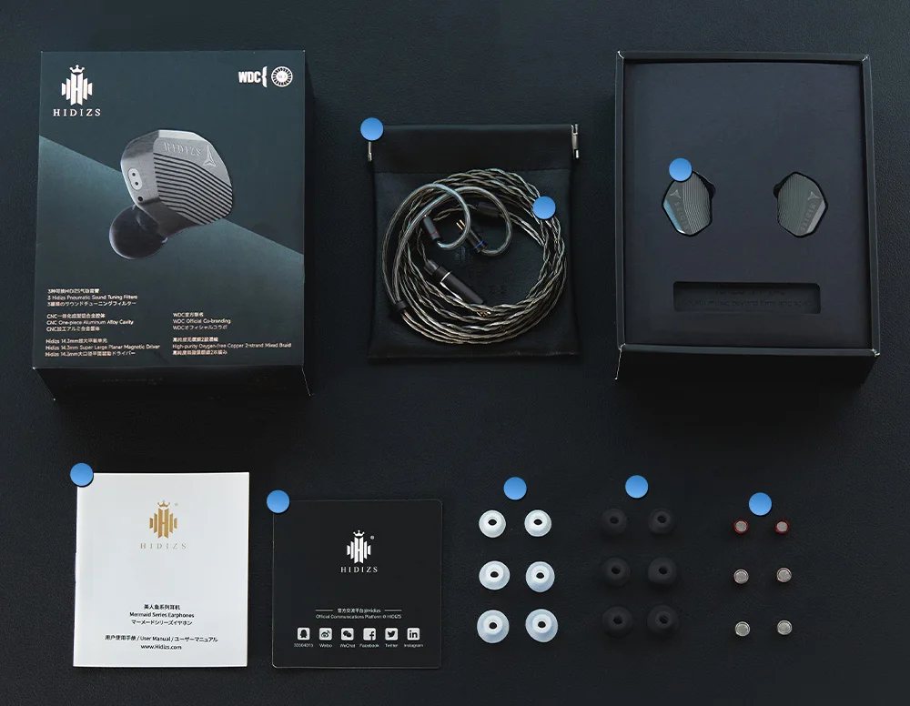 HIDIZS MP143 Salt 14.3mm Large Planar HiFi In-ear Monitors+ HIDIZS MP143 Salt 14.3mm Large Planar HiFi In-ear Monitors+