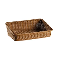 Handwoven Storage Basket Rattan Storage Wicker Baskets Bread Fruit Food Breakfast Display Box Handicrafts Home Decoration 1