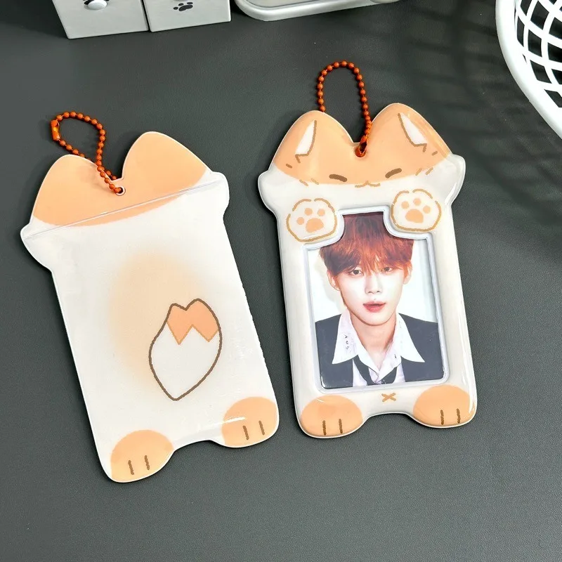 Anime Hamster Cat Photocard Holder Keychain Kpop Binder Sleeves Mini Photo Album PVC for Photographs Korea Idol Card card holder,photo album,photo card holder,card protector,idol card protector,idol card book,photo card binder