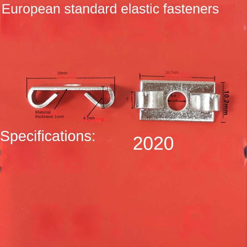 UE alumínio perfil conector elástico, Spring Fastener,