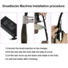 Upgrade New Generation Instant Electric Dreadlocks Machine Set with Three Size Head and Thick Needles 5