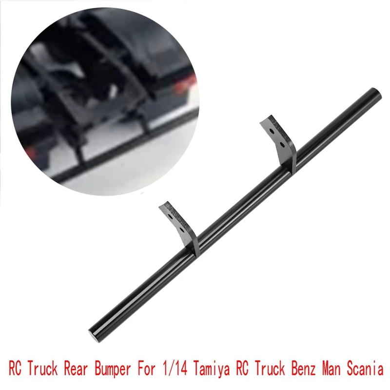 RC Truck Metal Rear Bumper For 1/14 Tamiya RC Truck Benz Man Scania Accessories Rear Bull Bumper
