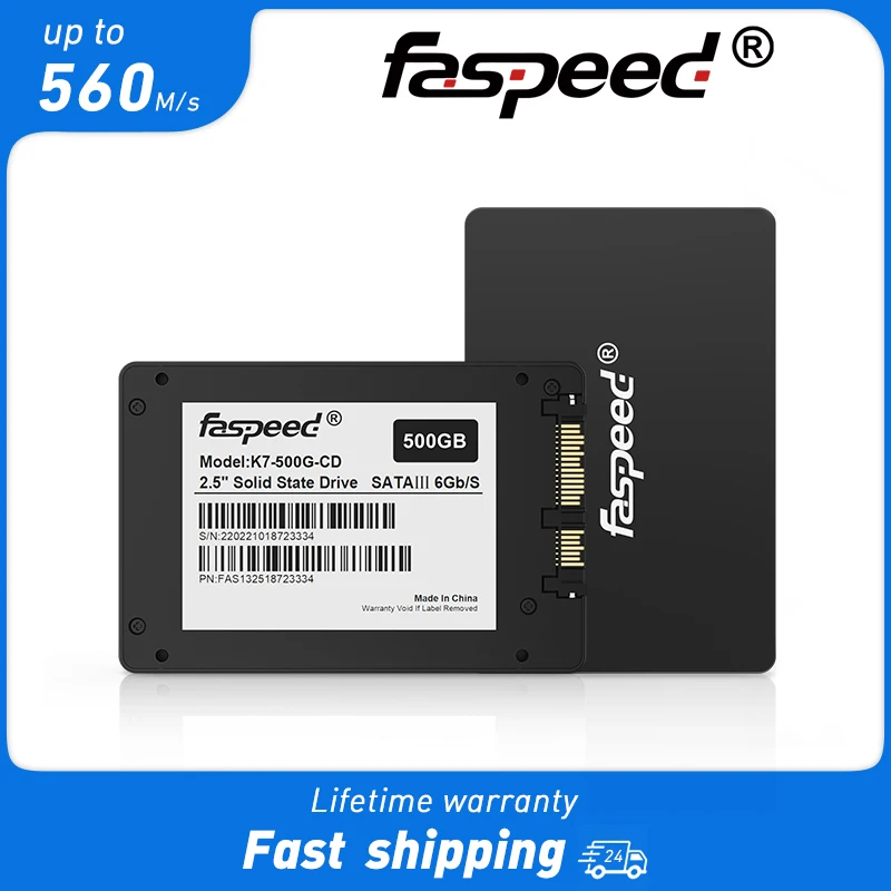 

Faspeed SSD 1TB 2.5 Sata 3 Solid State Drive 2TB 512GB 256GB 128GB Hard Disk 1 TB 128 256 GB Internal HDD For PC Laptop Desktop