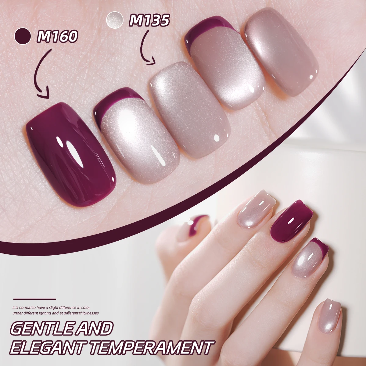 y❀nail様 09.16 GAOY Neutral Gel Nail Polish Set, 6 Colors Blue Green Beige White