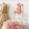 Silicone Bunny Toothbrush Holder Wall-mounted Cartoon Shaver Wire Storage Hook Suction Cup Rabbit Bear Toothbrush Holder 1