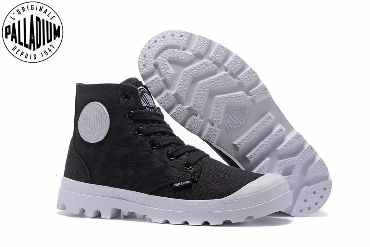 

PALLADIUM PAMPA HI ORIGINALE TC Sneakers black and white Classic Canvas Shoe Ankle Boots Fashion Casual Shoes 40-44
