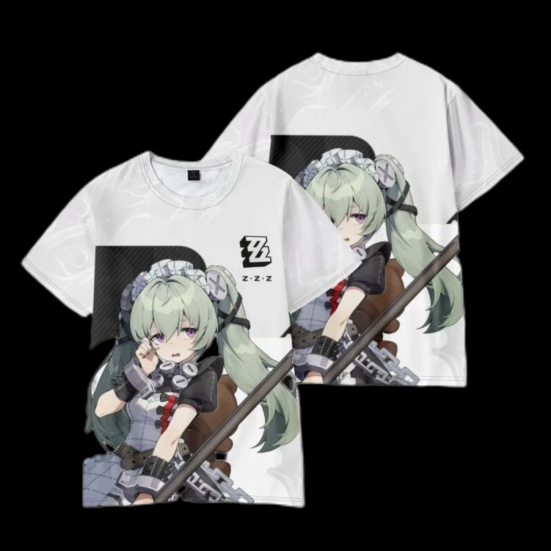 Zenless Zone Zero Series 3D Printed T Shirt For Men/Women Role-playing Clothing Oversized Harajuku Cartoon Top