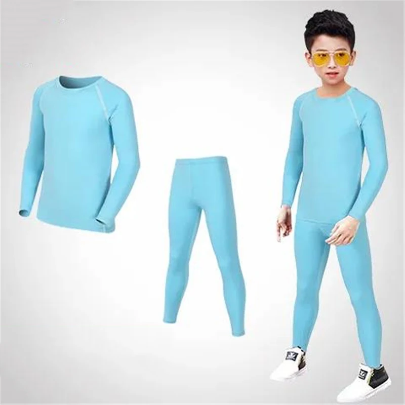 Set da calcio per bambini Bambini Ragazzo Studenti Fitness Basket Corsa Esercizio Allenamento Sport Maglietta da calcio + Legging Pant M08 - immagine 4