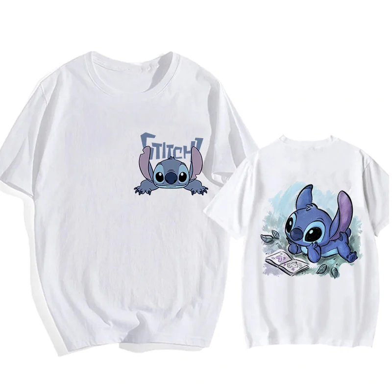 Hip Hop Shirt EU Size Unisex Disney Lilo Stitch Cartoon T Shirt Stitch Cute Manga T-shirt Y2k Graphic Tshirt Top Tees Clothes 3