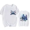 Hip Hop Shirt EU Size Unisex Disney Lilo Stitch Cartoon T Shirt Stitch Cute Manga T-shirt Y2k Graphic Tshirt Top Tees Clothes 3