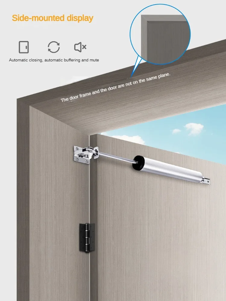 Warehouse Pneumatic Door Closer Simple Household Fireproof Automatic Door Closer Pneumatic er Positioning Safety