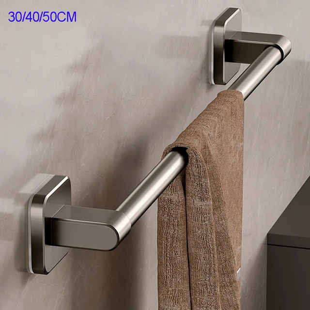 Self-adhesive Bathroom Towel Rack Holder Without Drilling, Wall Mounted  Towel Shelf Kitchen Bathroom Accessories Towel Hanger - AliExpress