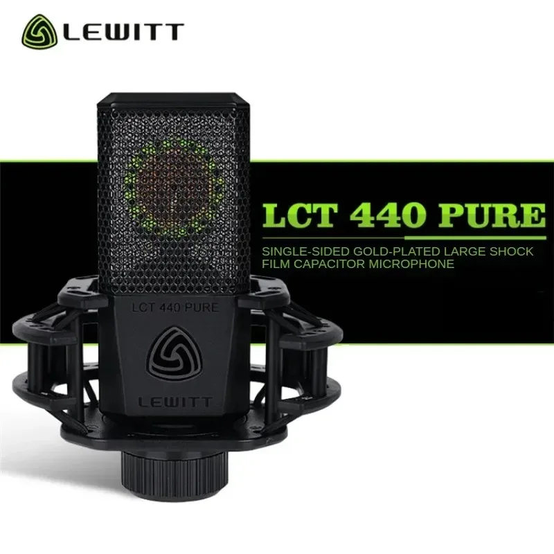 LEWITT LCT 440 Live Broadcast Large Diaphragm Box Condenser Microphone Set Professional Recording and Singing Host Radio shotgun microphone