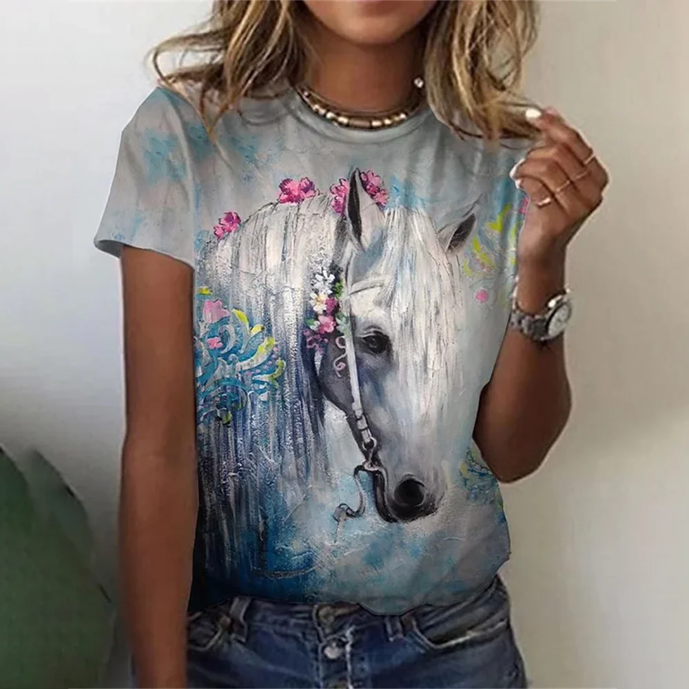 Summer Horse T-shirt Image 3
