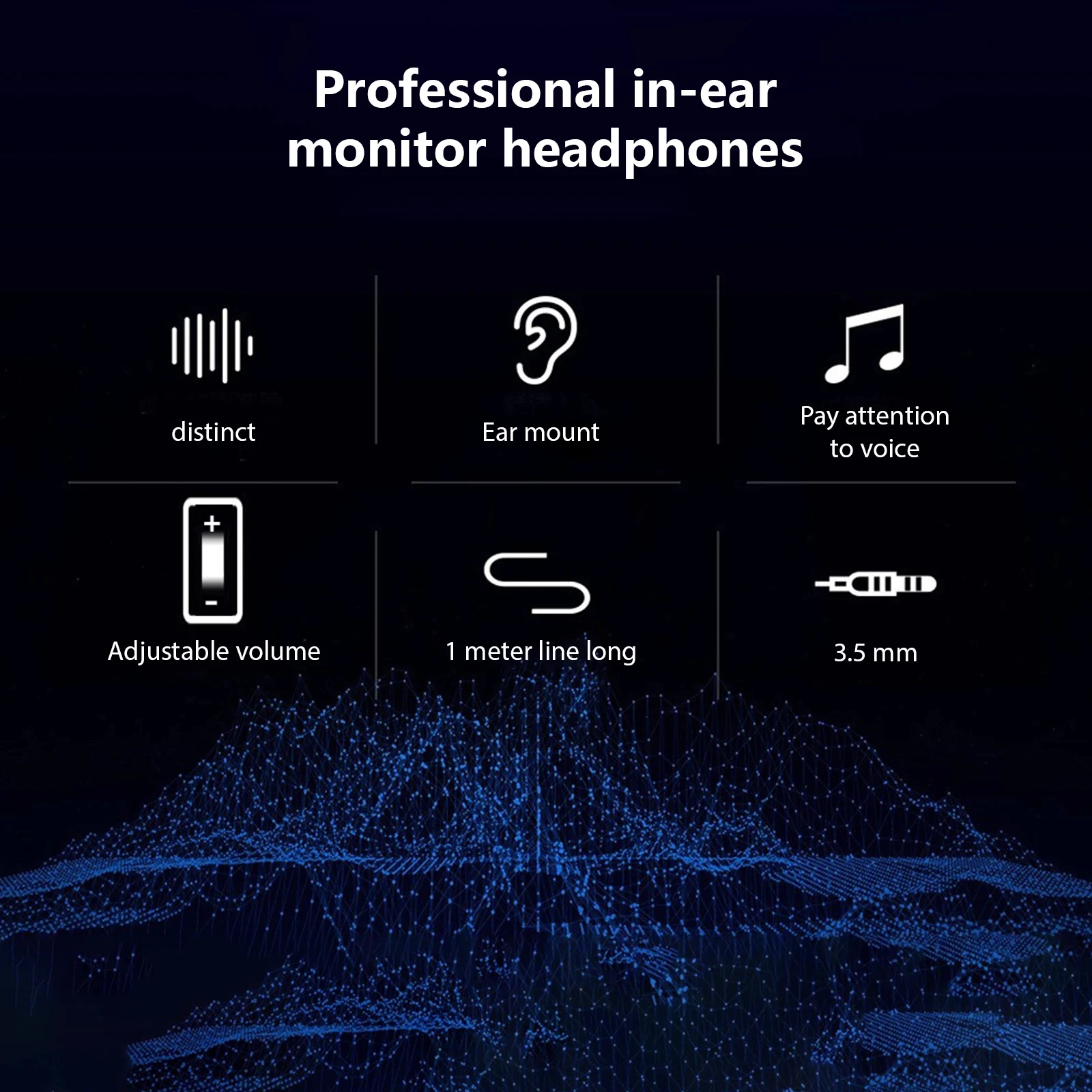 Wireless Earphone Monitoring System Professional IEM Stereo Transmitter Receiver Real-time Ear Return Singer Band Stage