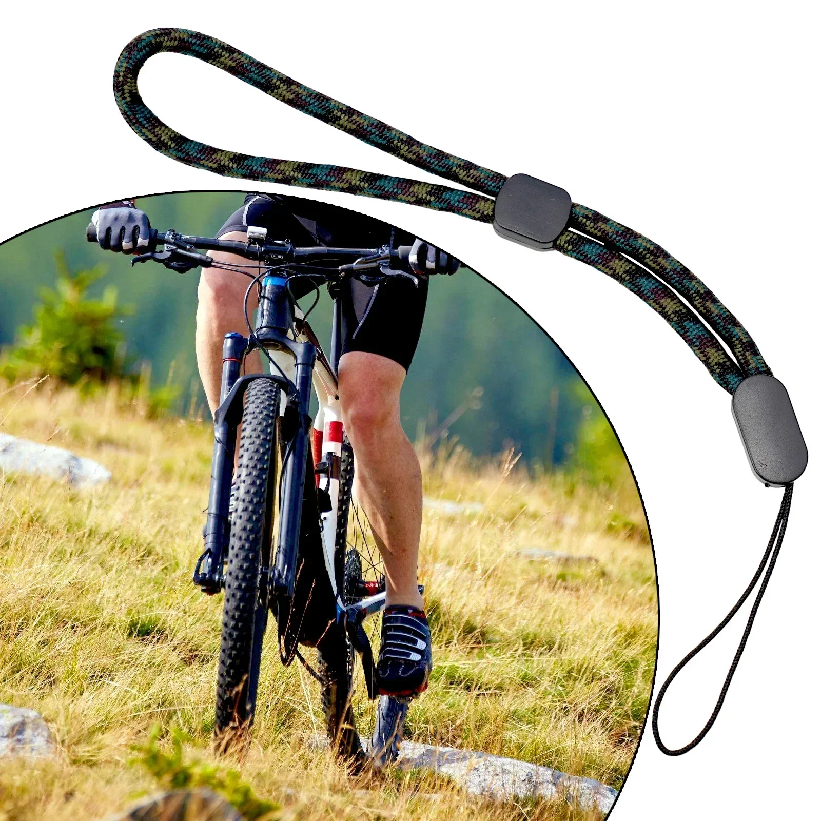 20.5cm Nylon Safety Tether Lanyard For Garmin Edge Helmet Cameras Bike Lights Anti-Loss Strap Secure Gear Cycling Accessories