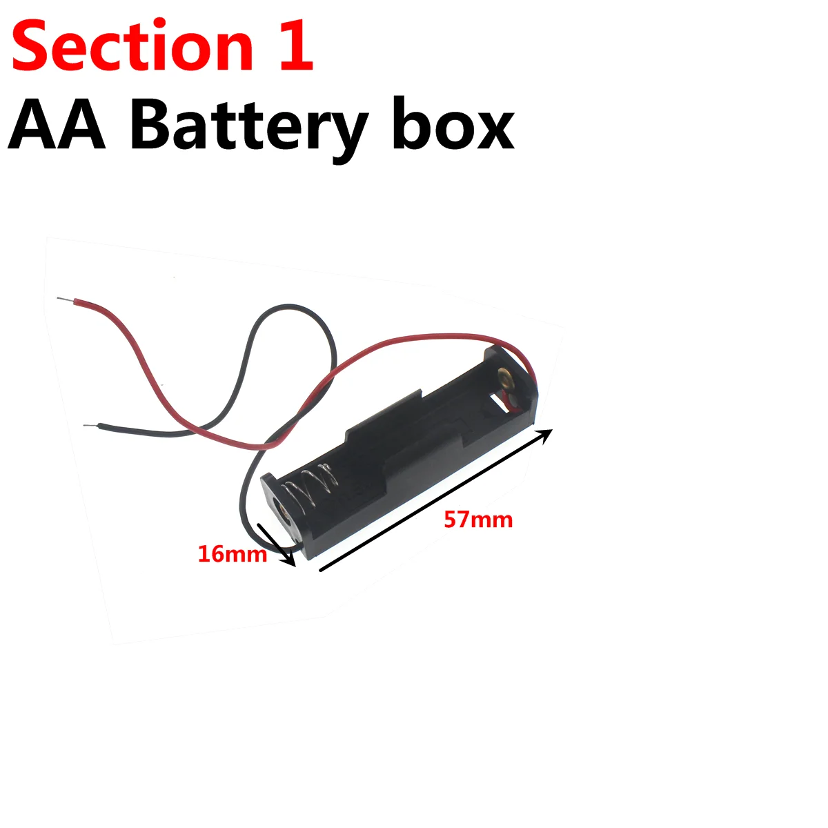 Battery box 1X 2X 3X 4X 6X 8X AA Waterproof battery box with cover and switch Four AA boxes with switch battery box dupont xh2.54 dc