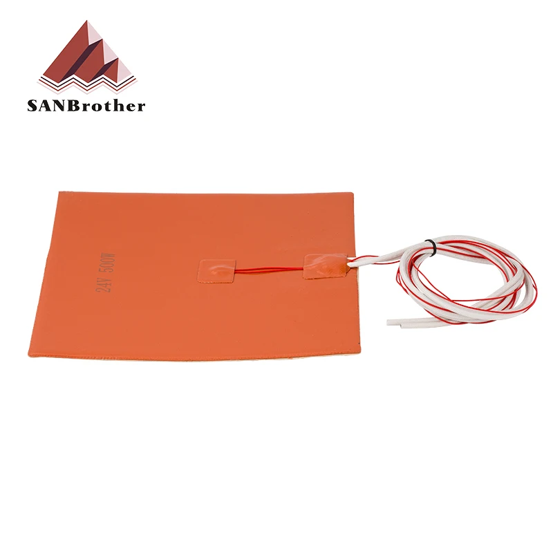 Almofada de Aquecimento de Cama Aquecida Silicone Impermeável 220 300 310 mm 12 24v 110v 220v para a Impressora 3d Ender3 Cr10 Parte Cama Quente 500 600 750w - Imagem 4