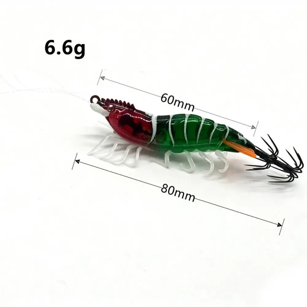 Wobbler 6.6g 80mm Squid Jig Luminous Horizontal Artificial Calamar Webfoot Wood Shrimp Slow Sinking Lure Octopus Fishing