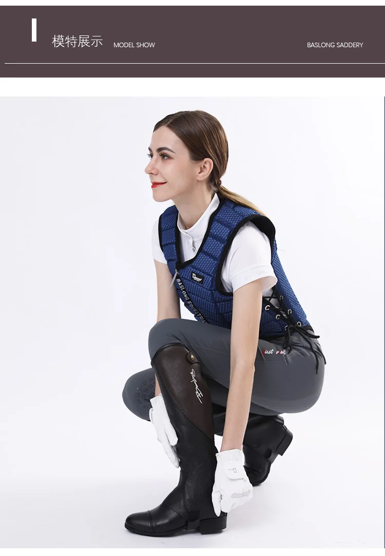 High Quality Half Chaps Full Soft Cow Leather Splicing Horse Riding Chaps Body Protector Equestrian Equipment For Unisex