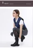High Quality Half Chaps Full Soft Cow Leather Splicing Horse Riding Chaps Body Protector Equestrian Equipment For Unisex 3