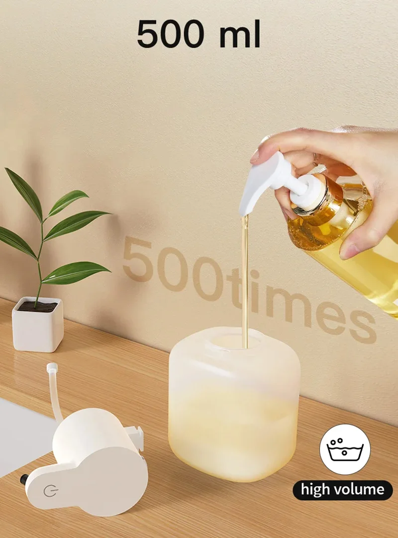 Liquid Soap Dispenser Automatic Induction Foam Machine Wall Hanging 550ml Large Capacity soap dispenser foaming soap dispenser for Kitchen Bathroom