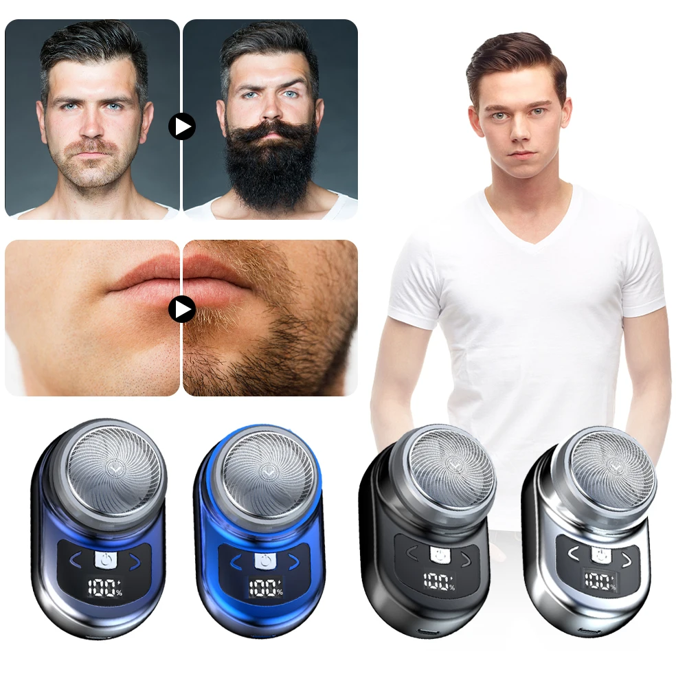 

Electric Shaver For Men Beard Hair Trimmer Electric Razor LED Power Display Men's Portable Shaver Beard Trimmer Machine For Men