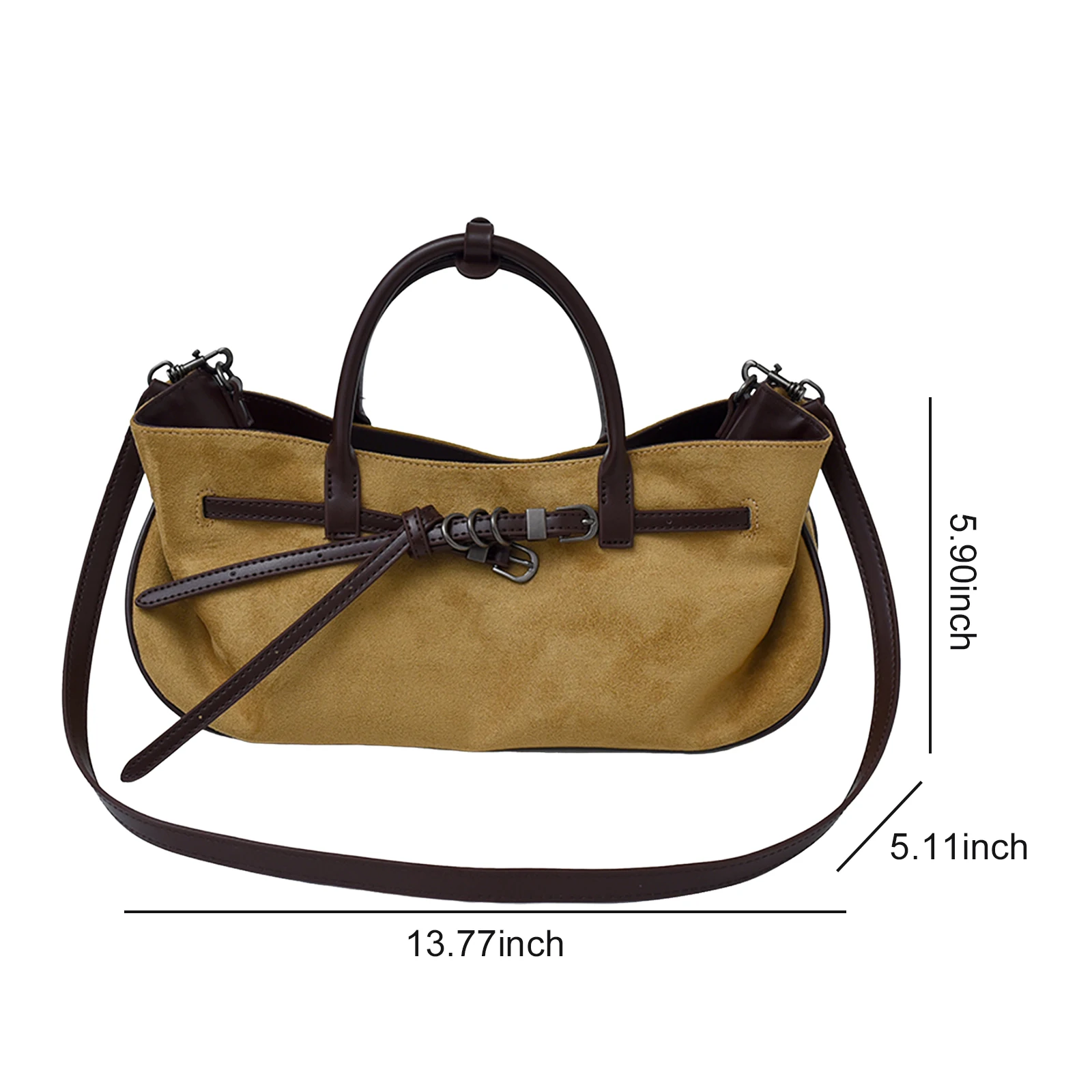PU Leather Vintage Shoulder Bag Large Capacity Retro Underarm Bag All-Match Armpit Bag Travel Shopping Date Crossbody Bag