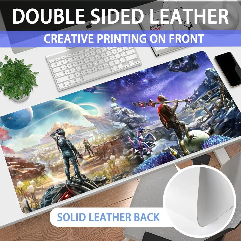 

Mouse Pad Large non-slip desk pad mouse pad PU Outer Worlds high-end quality light luxury desk pad