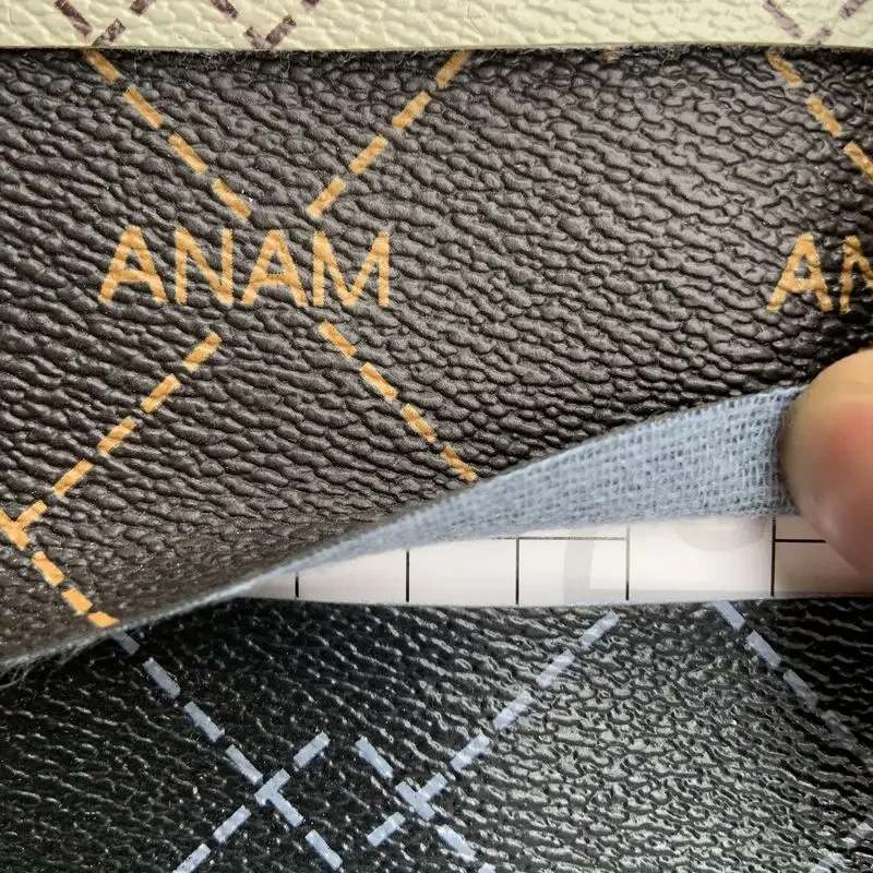 ANAM 영어 문자 프린트 합성 PVC 가죽 가방 재료