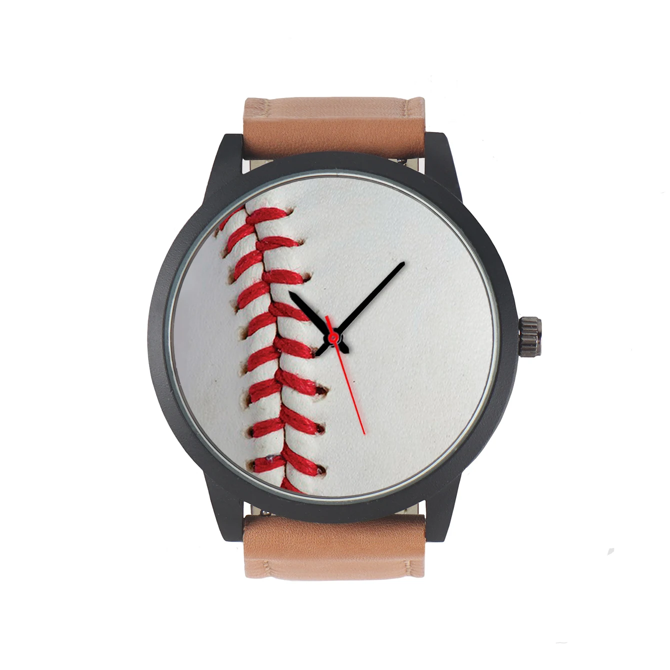 Customize Pattern Quartz Wrist Watch Men's 3Hands Softball Design Red Line Gifts For Friend Kids Mom Free Shipping