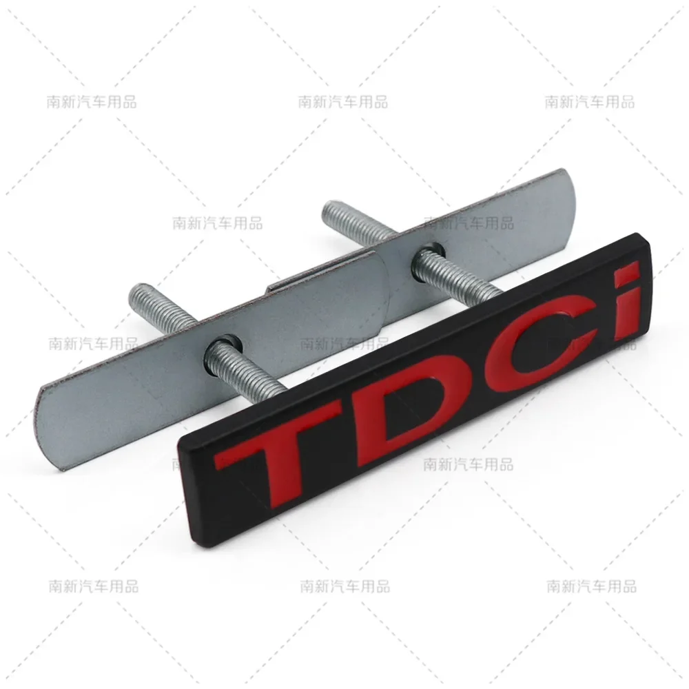3D 금속 TDCI 편지 자동차 앞 그릴 후드 엠블럼 배지 데칼 For Ford Kuga Explorer Transit 액세서리